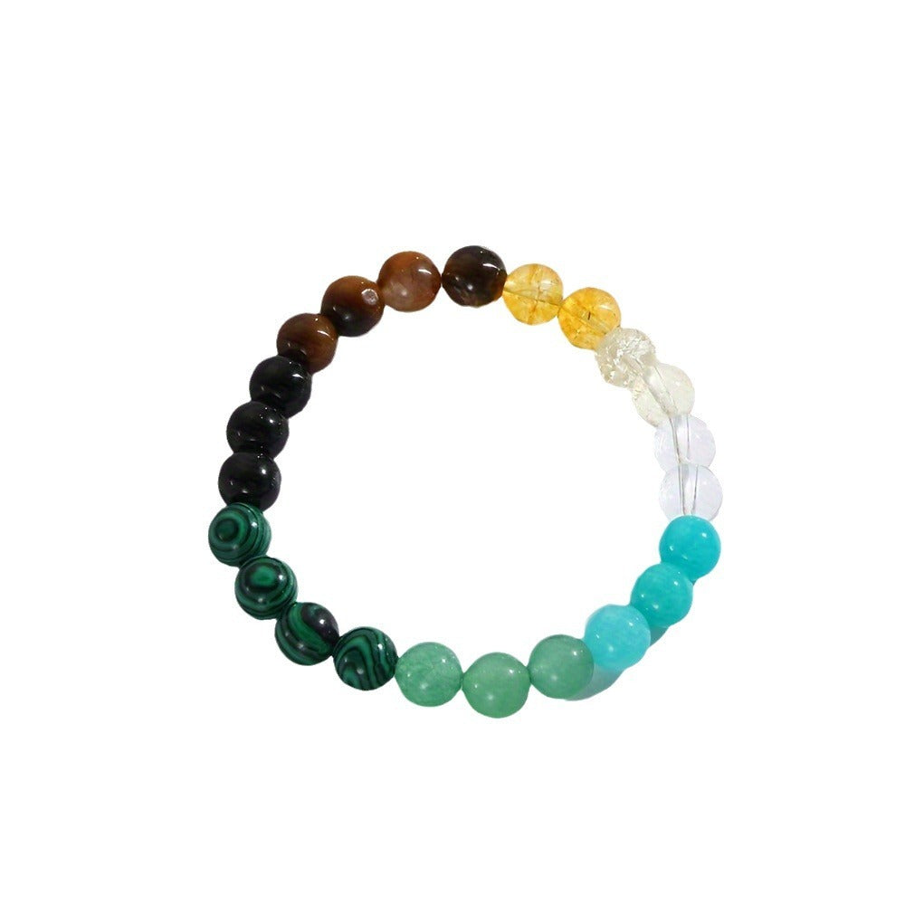 Natural Stone Citrine Malachite Bracelet