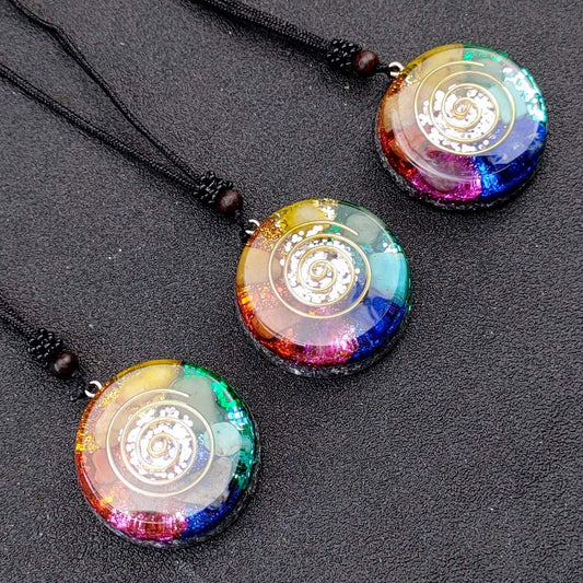 Multicolor Semi-Precious Stone Pendant