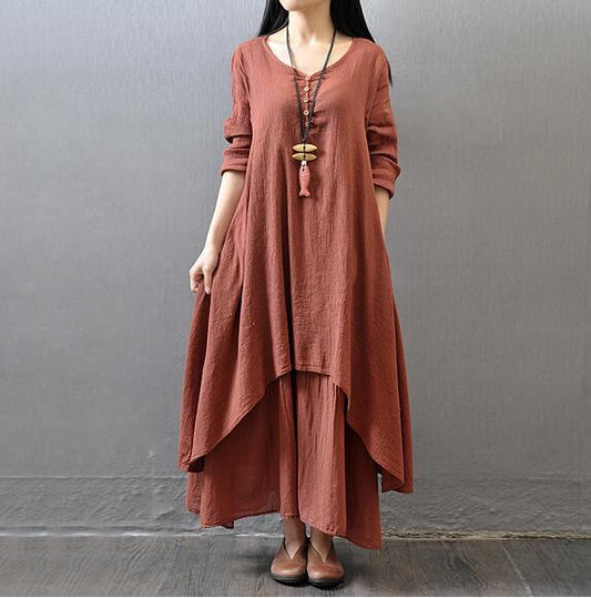 Two Layer Boho Cotton Dress