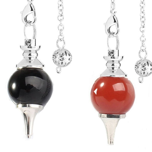 Crystal Ball Pendulum Various Stones