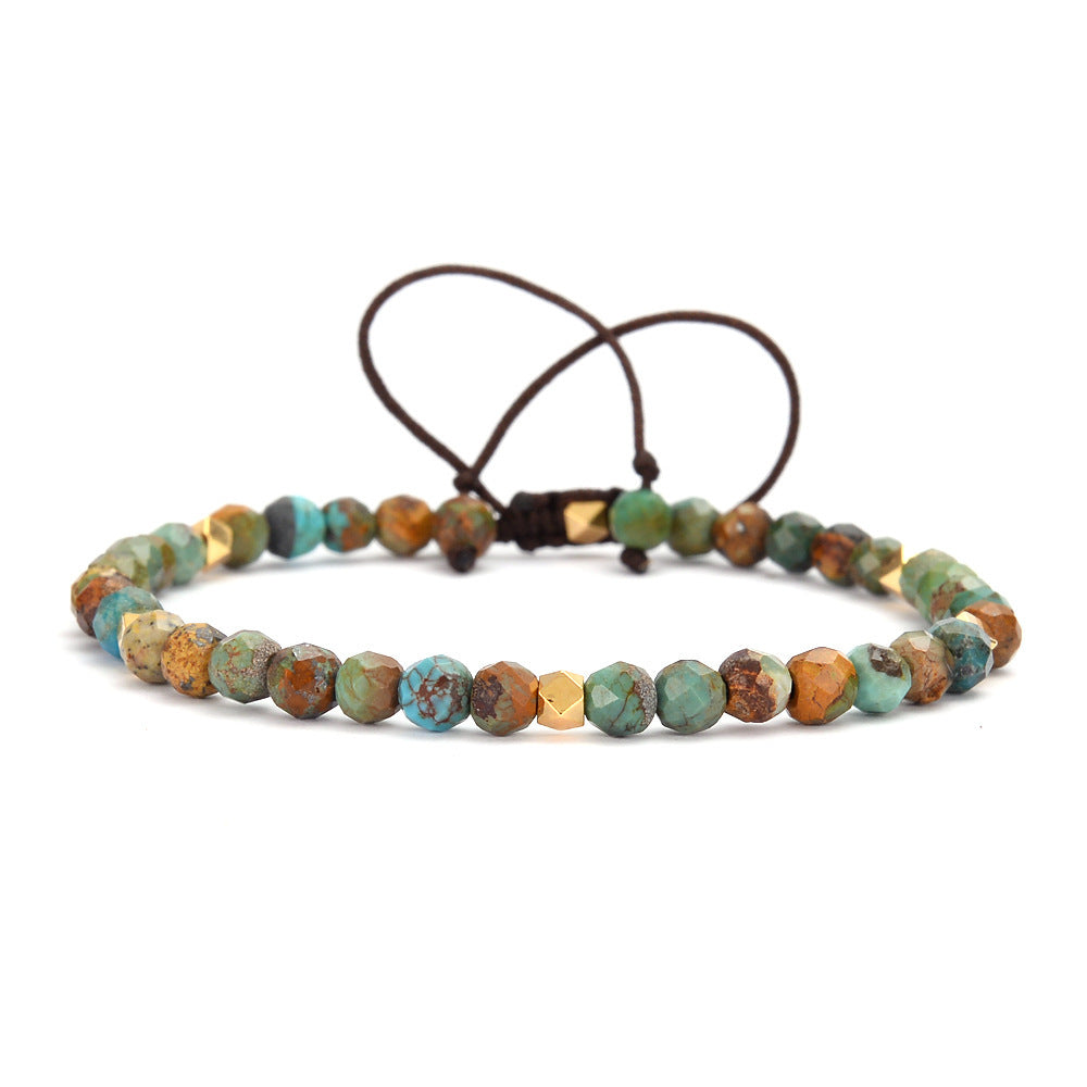 Natural African Semi-Precious Stone Adjustable Bracelet