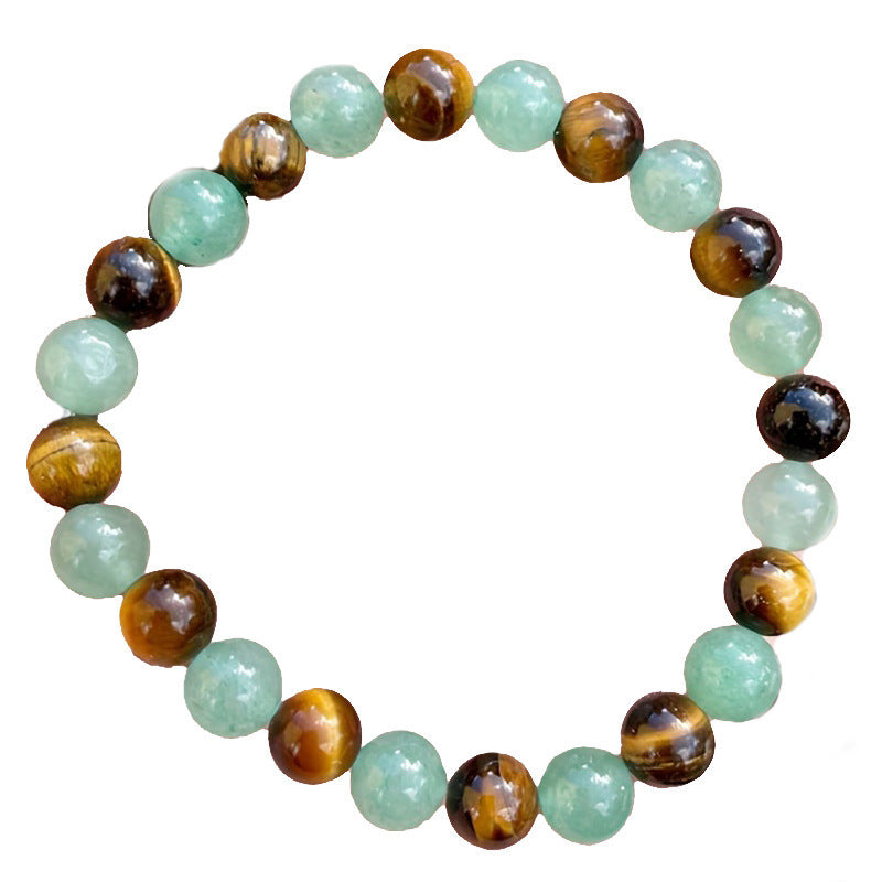 Tigereye-Jadite Bead Bracelet