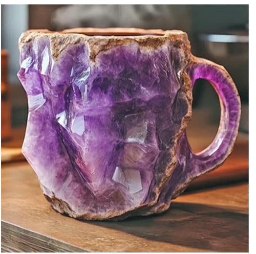 Resin Mineral Crystal Coffee Mugs 400ml