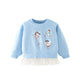 Girl's Cotton Sky Blue Pullover