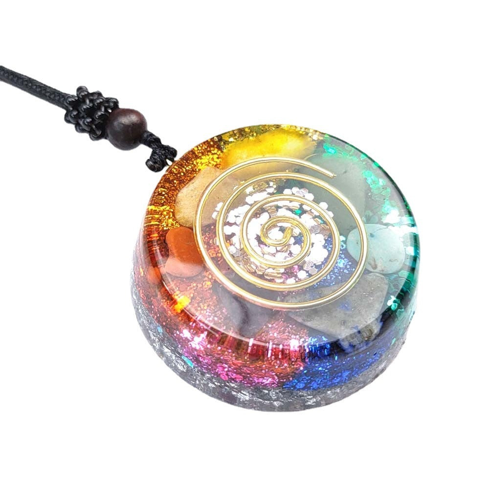 Multicolor Semi-Precious Stone Pendant