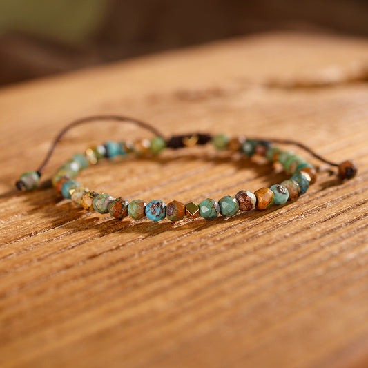 Natural African Semi-Precious Stone Adjustable Bracelet