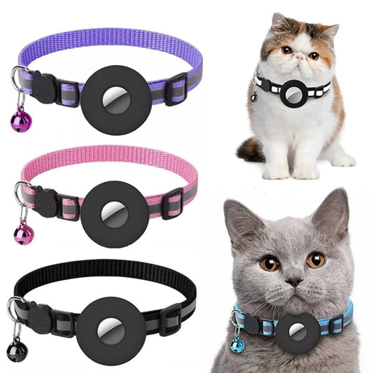 Reflective Cat/Puppy Nylon Collar with Air-tag