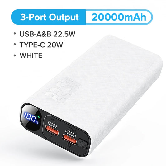 Portable Charger Power Bank Fast Charge 20000mAh 20W